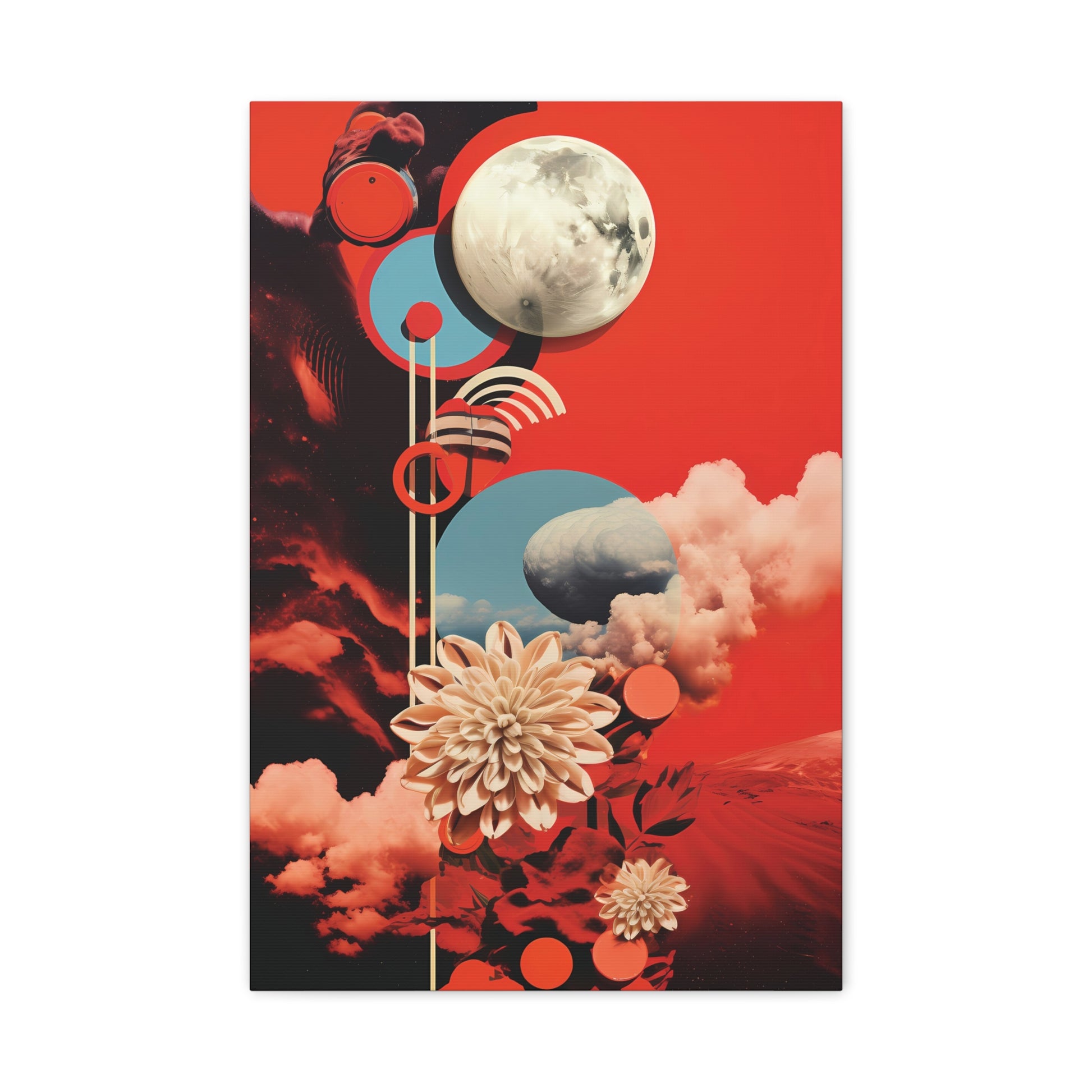 Floral Abstract Wall Art Canvas, Modern Home Decor