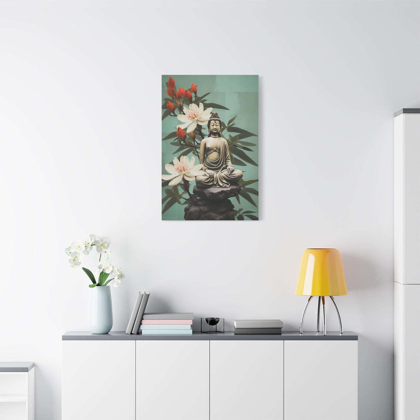 Zen Buddha Canvas Wall Art, Tranquil Meditation Decor