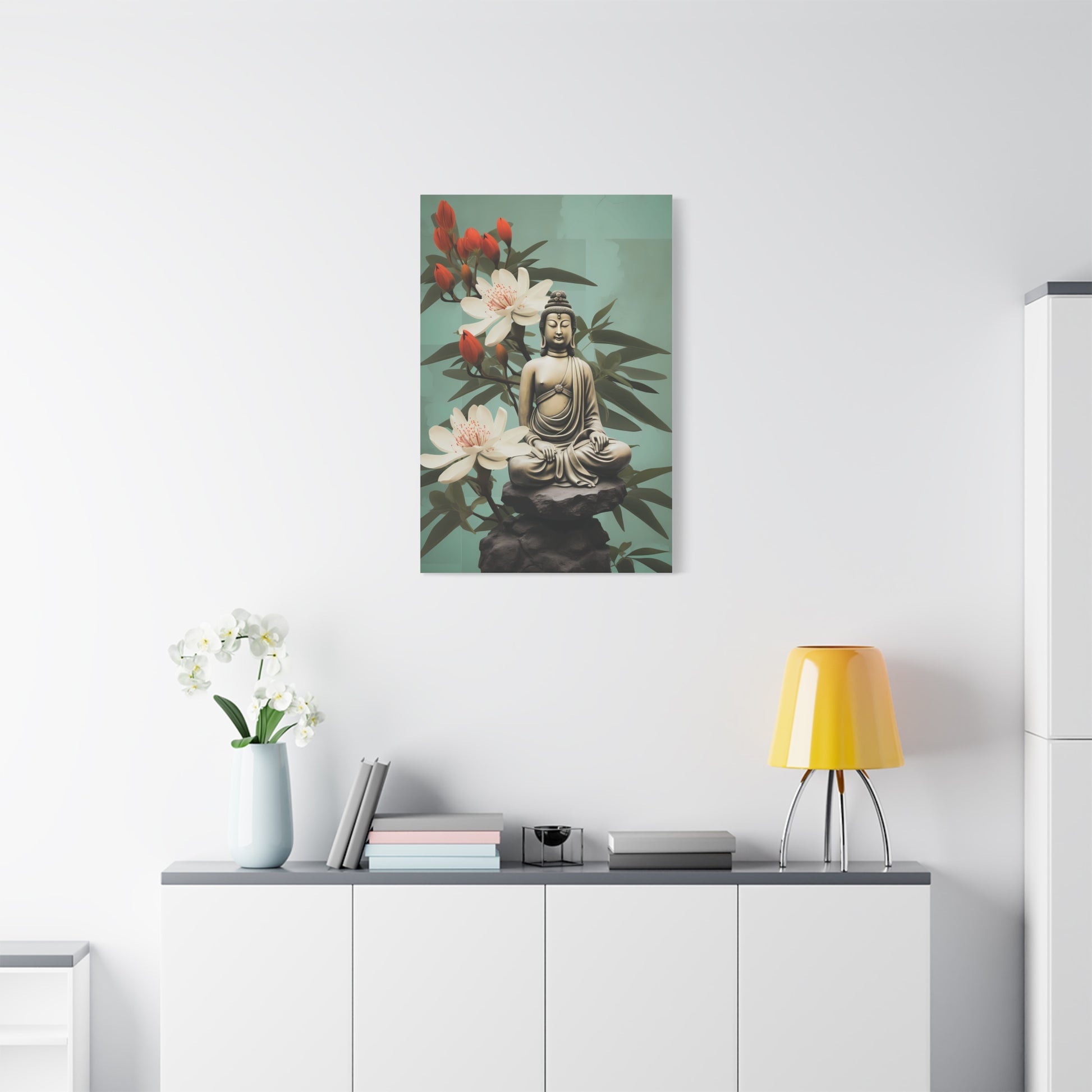 Zen Buddha Canvas Wall Art, Tranquil Meditation Decor