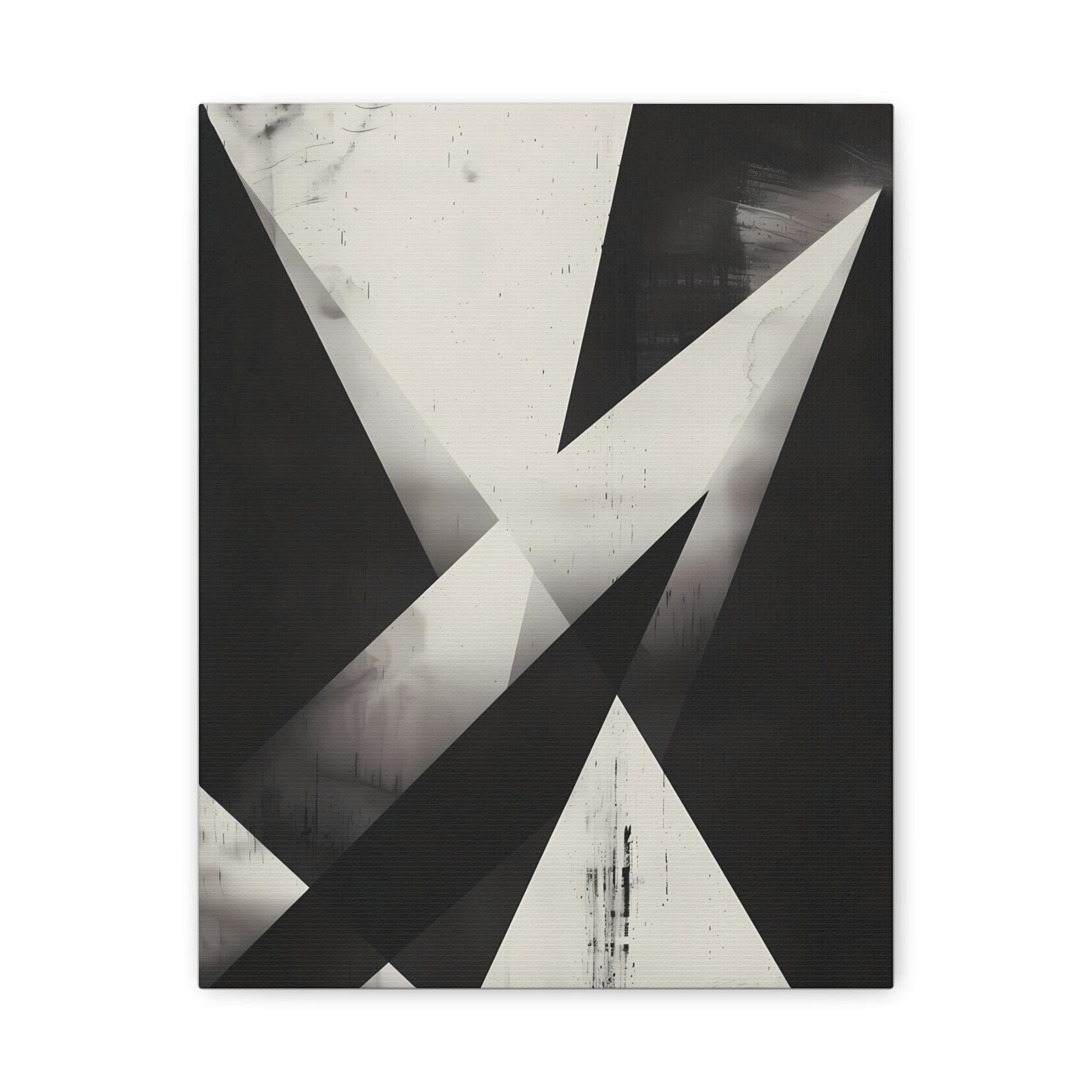 Fractured Silence — Monochrome Geometric Abstract