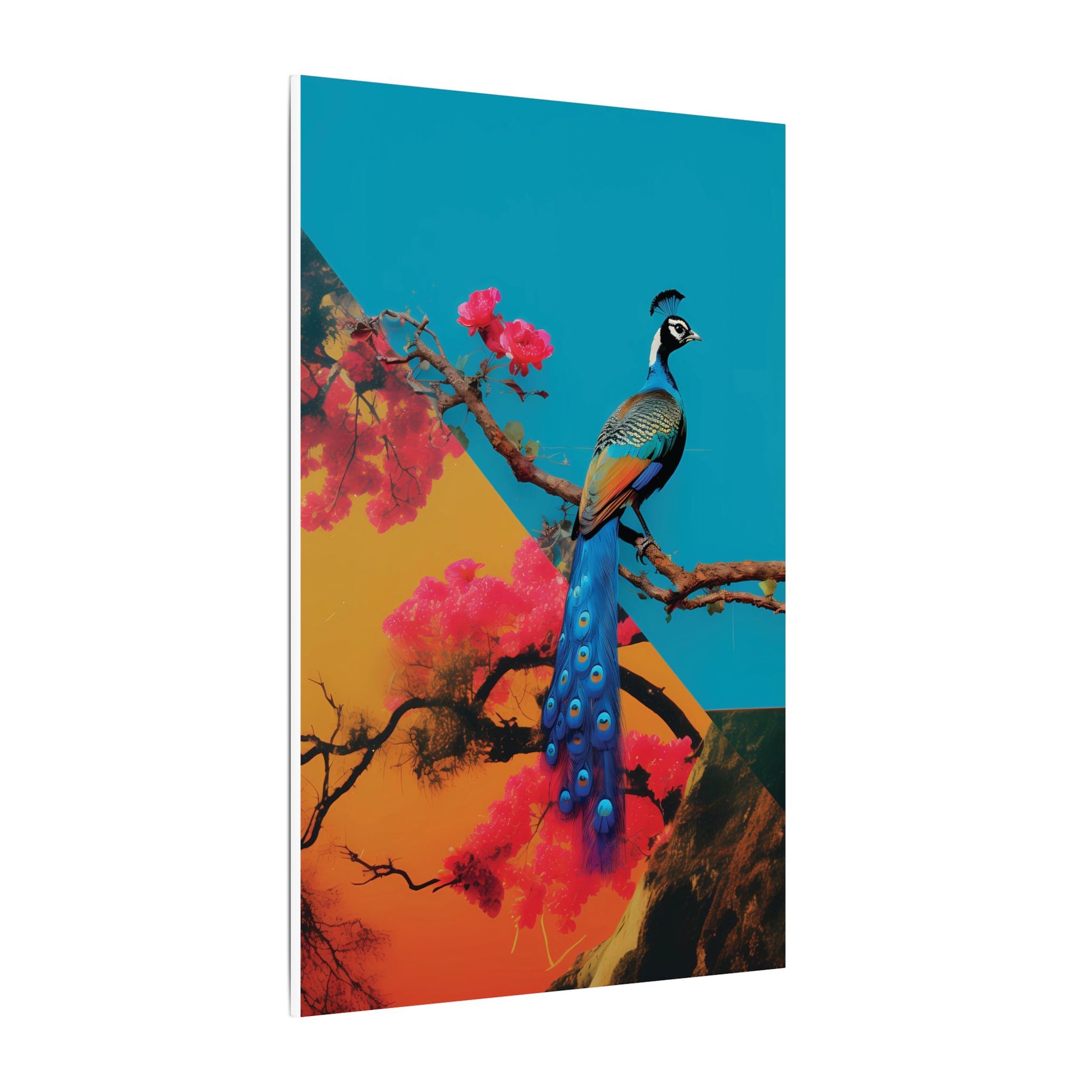 Vibrant Peacock Canvas Art Print
