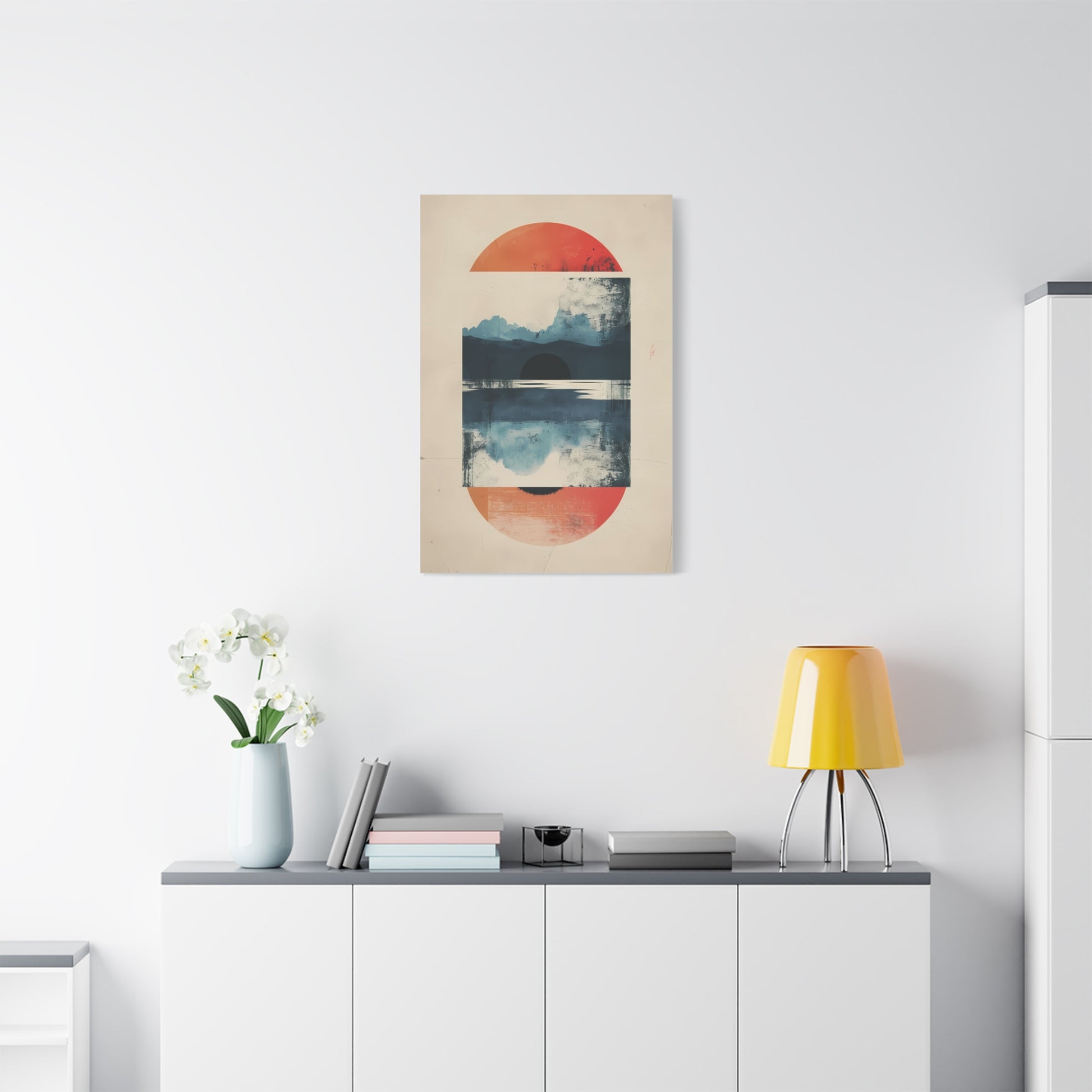 Abstract Sunrise Landscape Matte Canvas Print