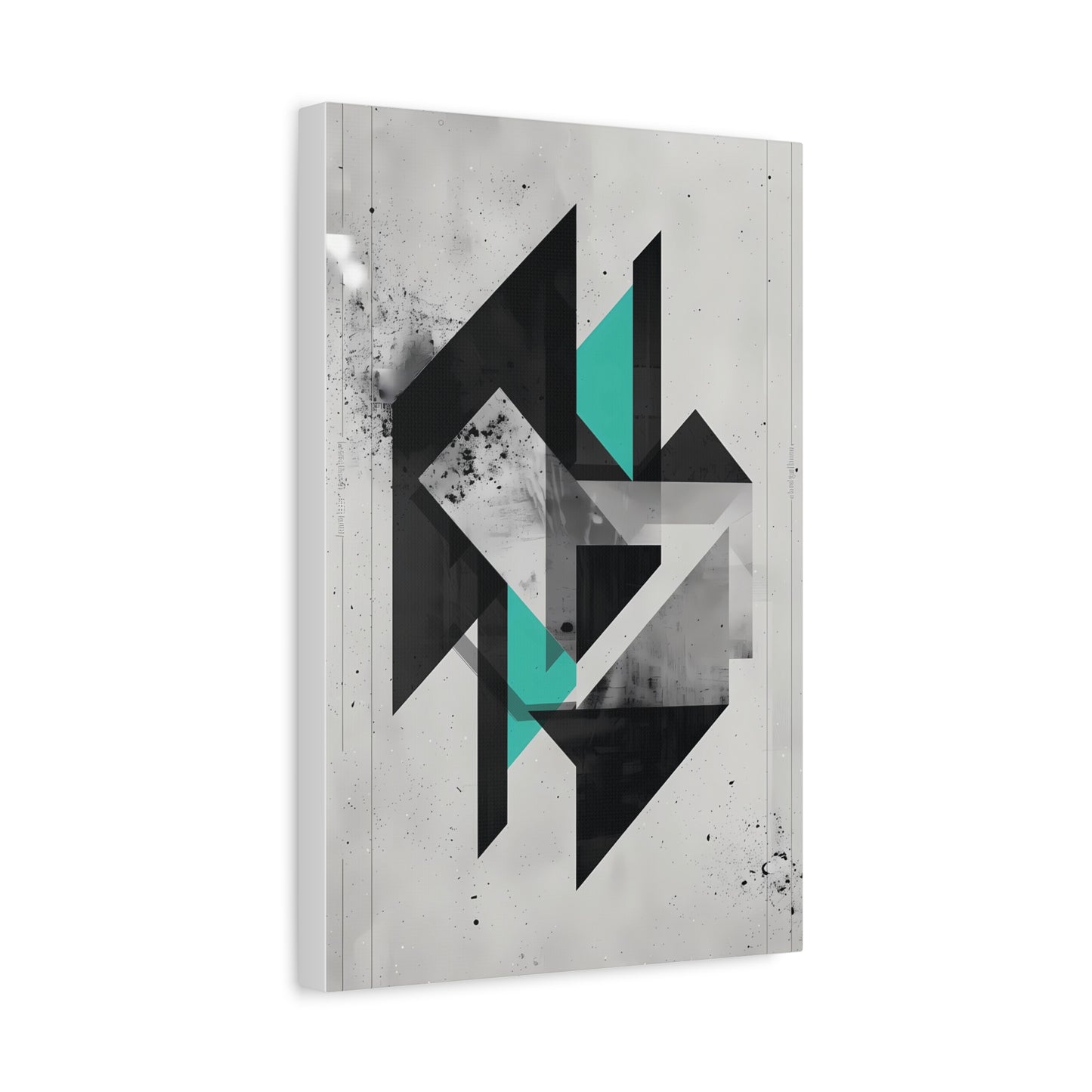 Teal Structure — Modern Abstract Geometric Wall Art