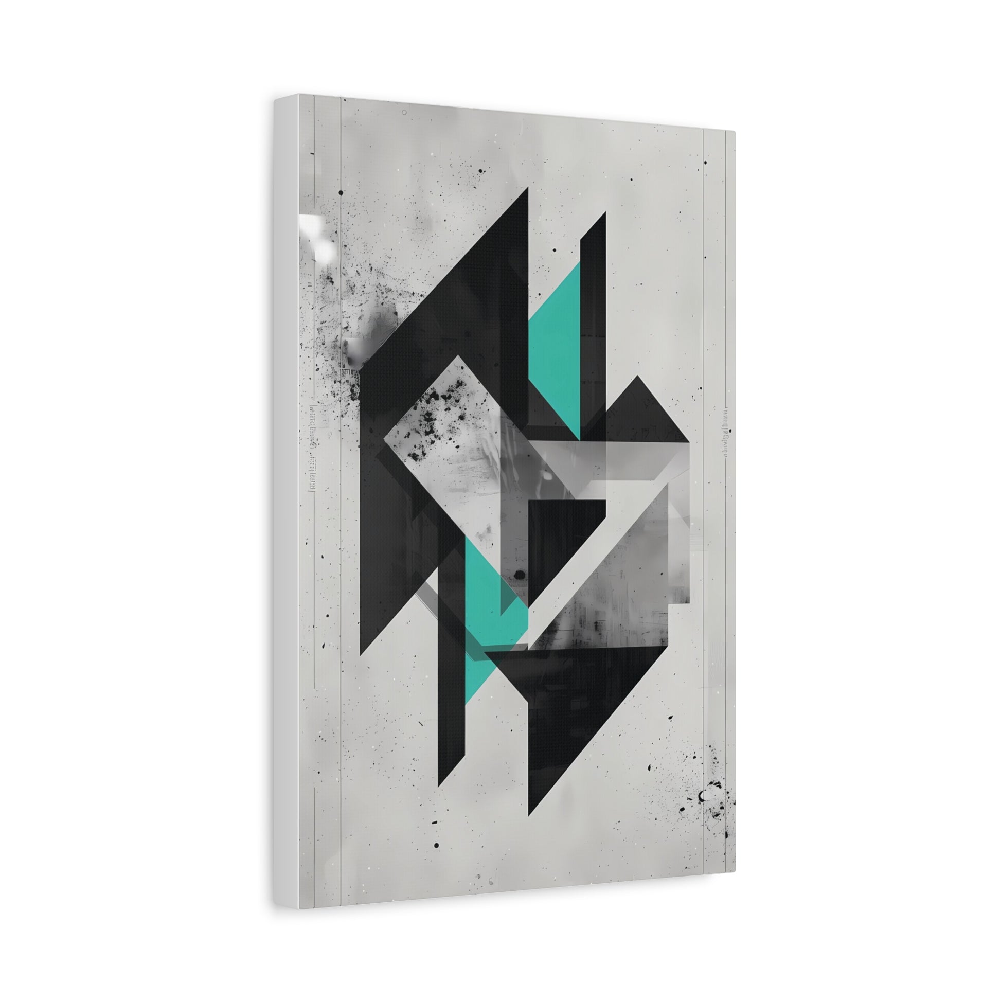 Teal Structure — Modern Abstract Geometric Wall Art
