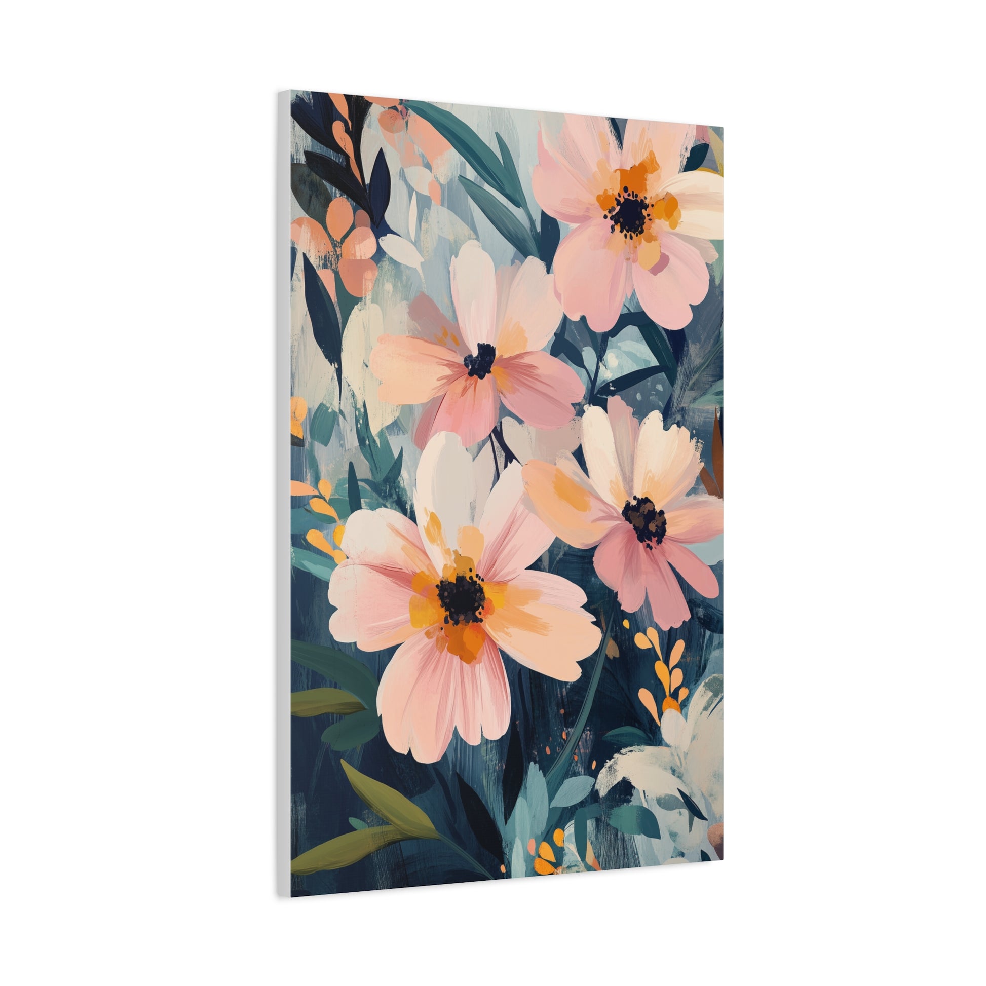Floral Canvas Art Print, Matte Stretched Wall Decor