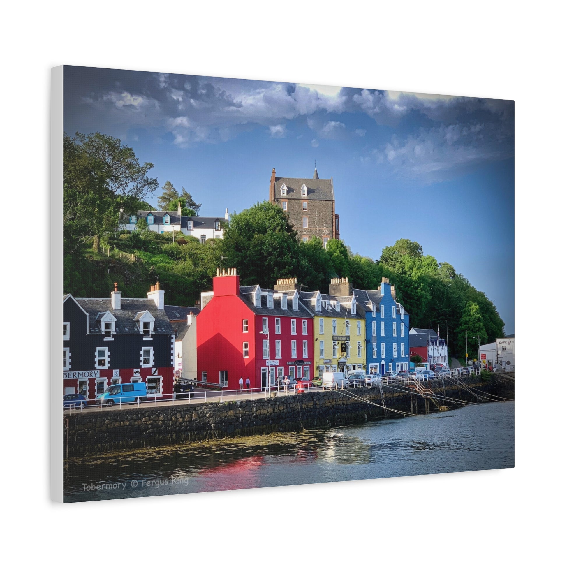 Tobermory Harbourfront – Canvas Print by Photographer Fergus King