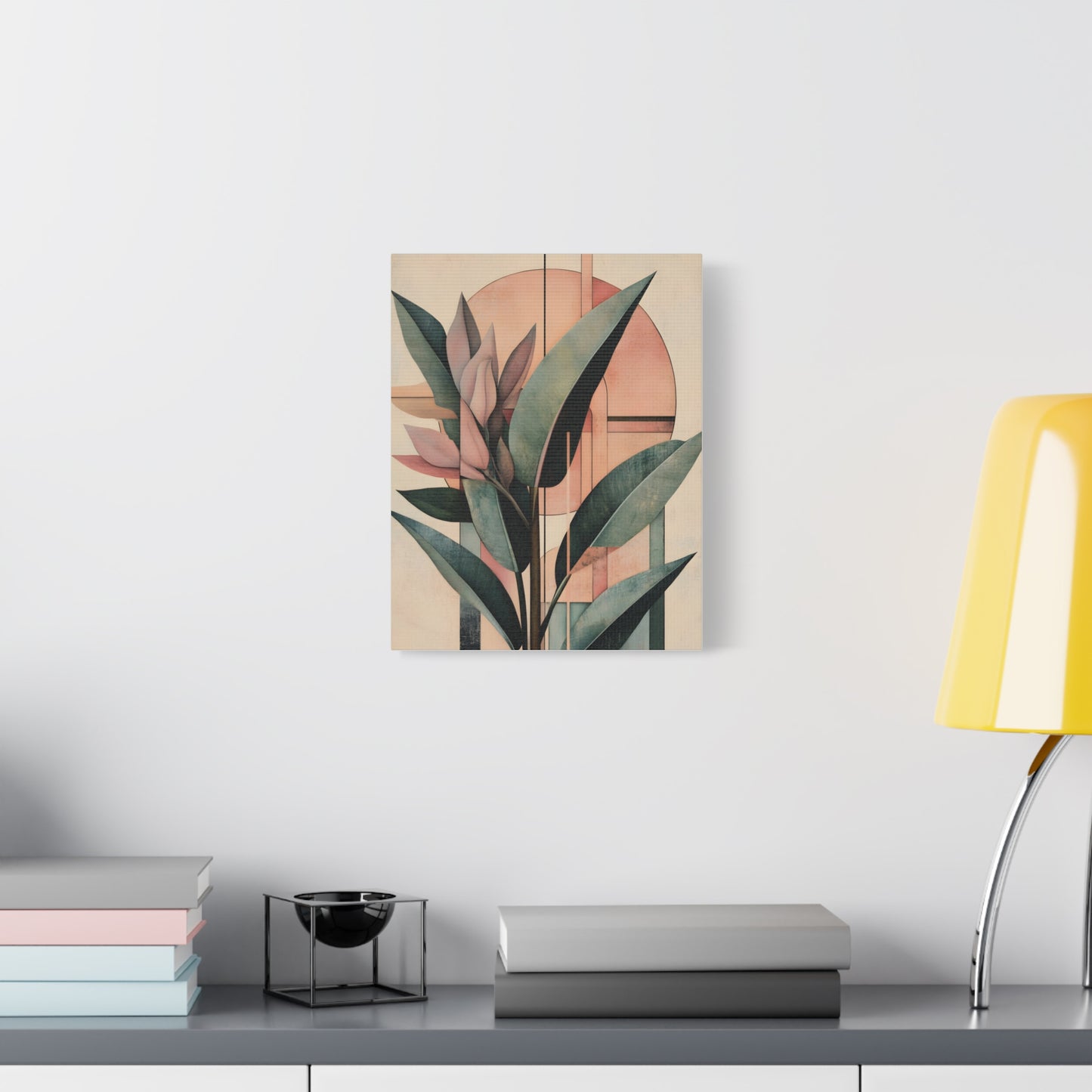 Tropical Leaves and Flowers Abstract Poster