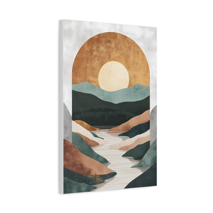 Modern Mountain Sunset Poster