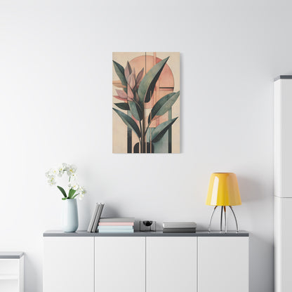 Tropical Leaves and Flowers Abstract Poster