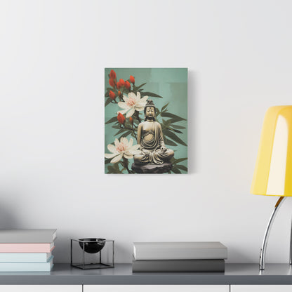 Zen Buddha Canvas Wall Art, Tranquil Meditation Decor