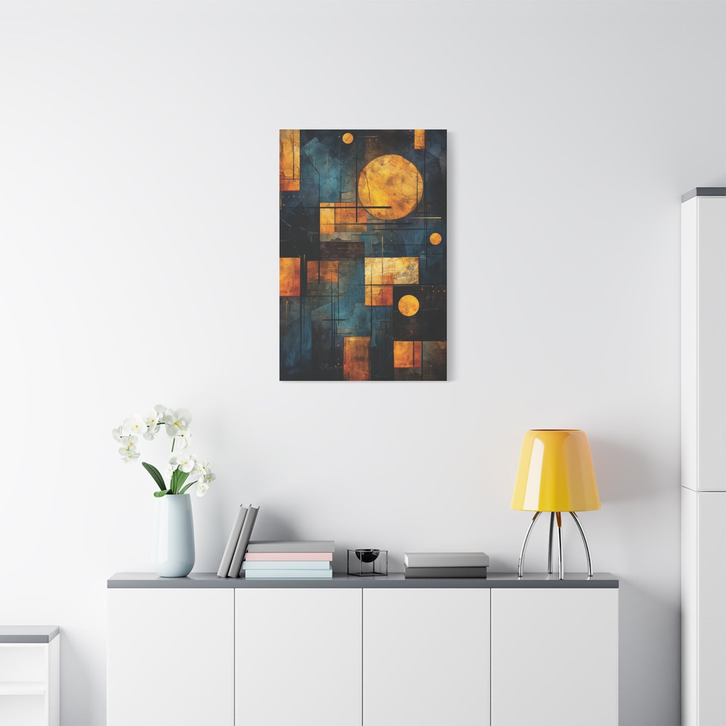 Abstract Geometric Wall Art Canvas Print, Modern Home Decor