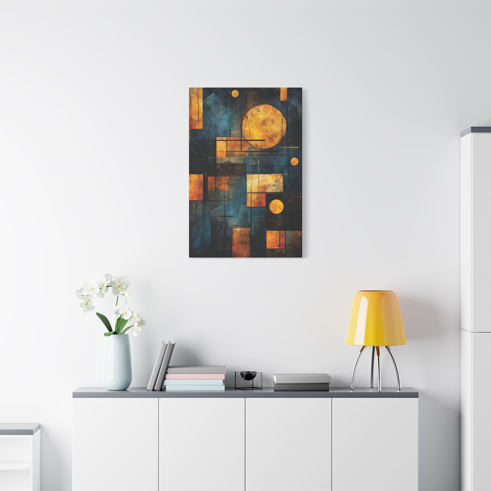 Abstract Geometric Wall Art Canvas Print, Modern Home Decor