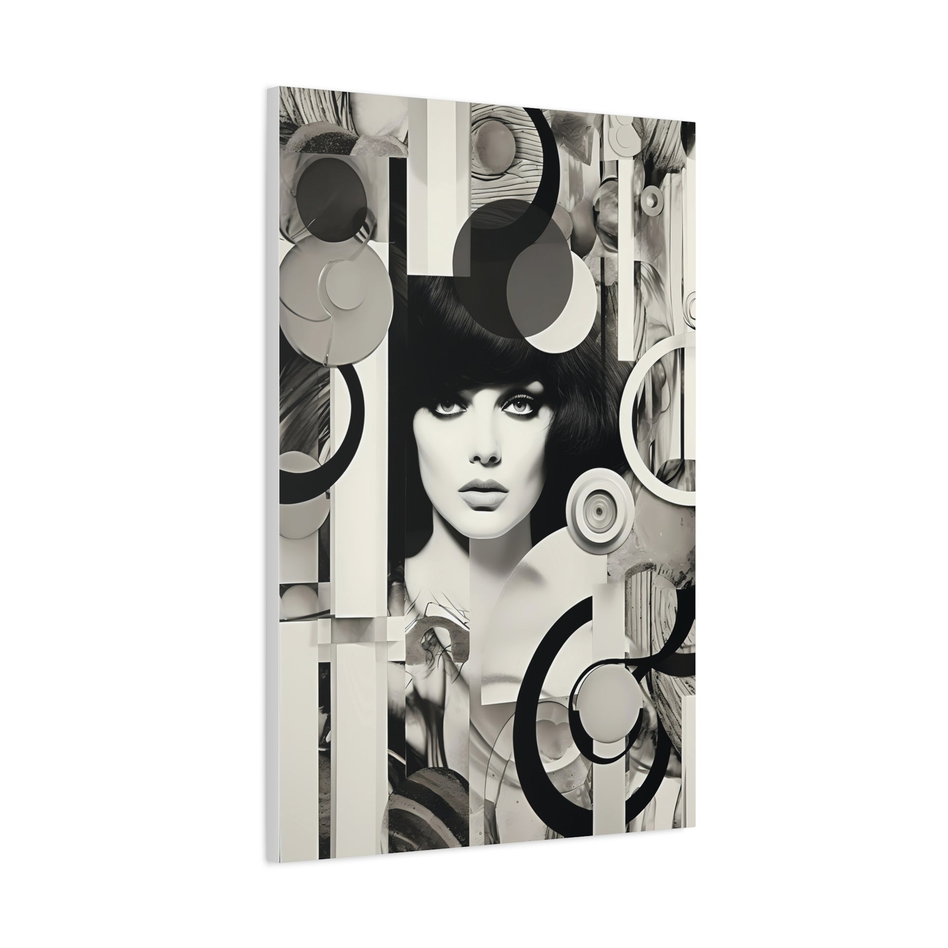 Modern Art Canvas Print, Black and White Wall Decor