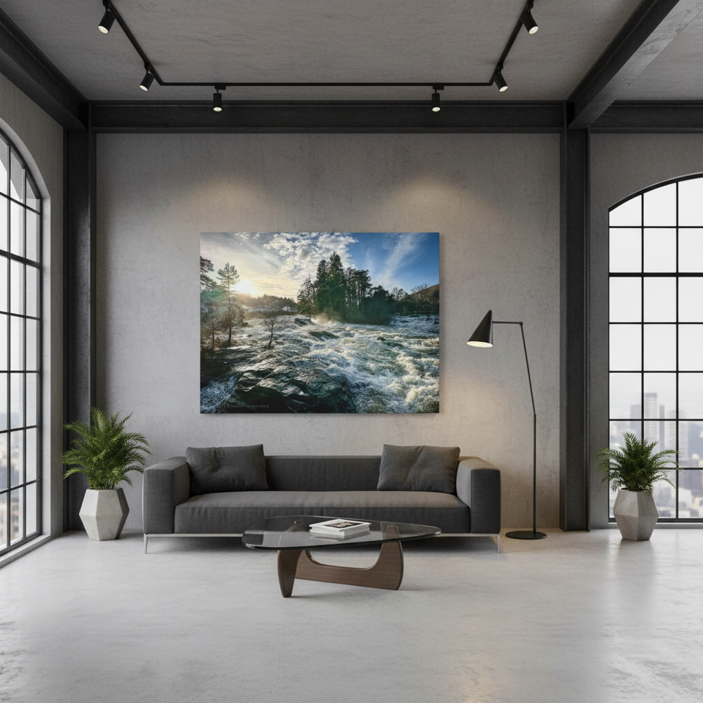 Falls of Dochart Sunset Canvas Print – By Photographer Fergus King