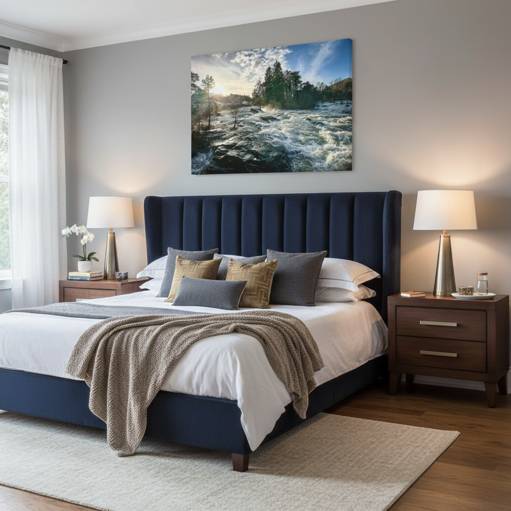 Falls of Dochart Sunset Canvas Print – By Photographer Fergus King