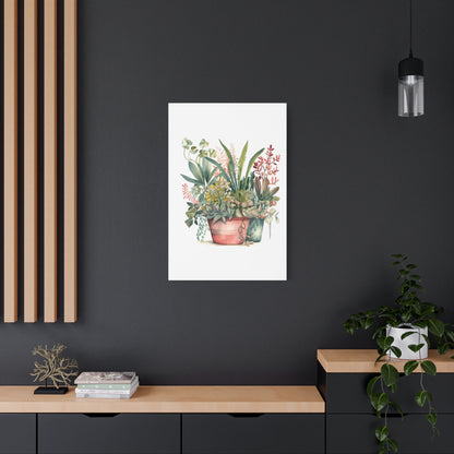 Botanical Canvas Print, Wall Decor, Indoor Plants Art