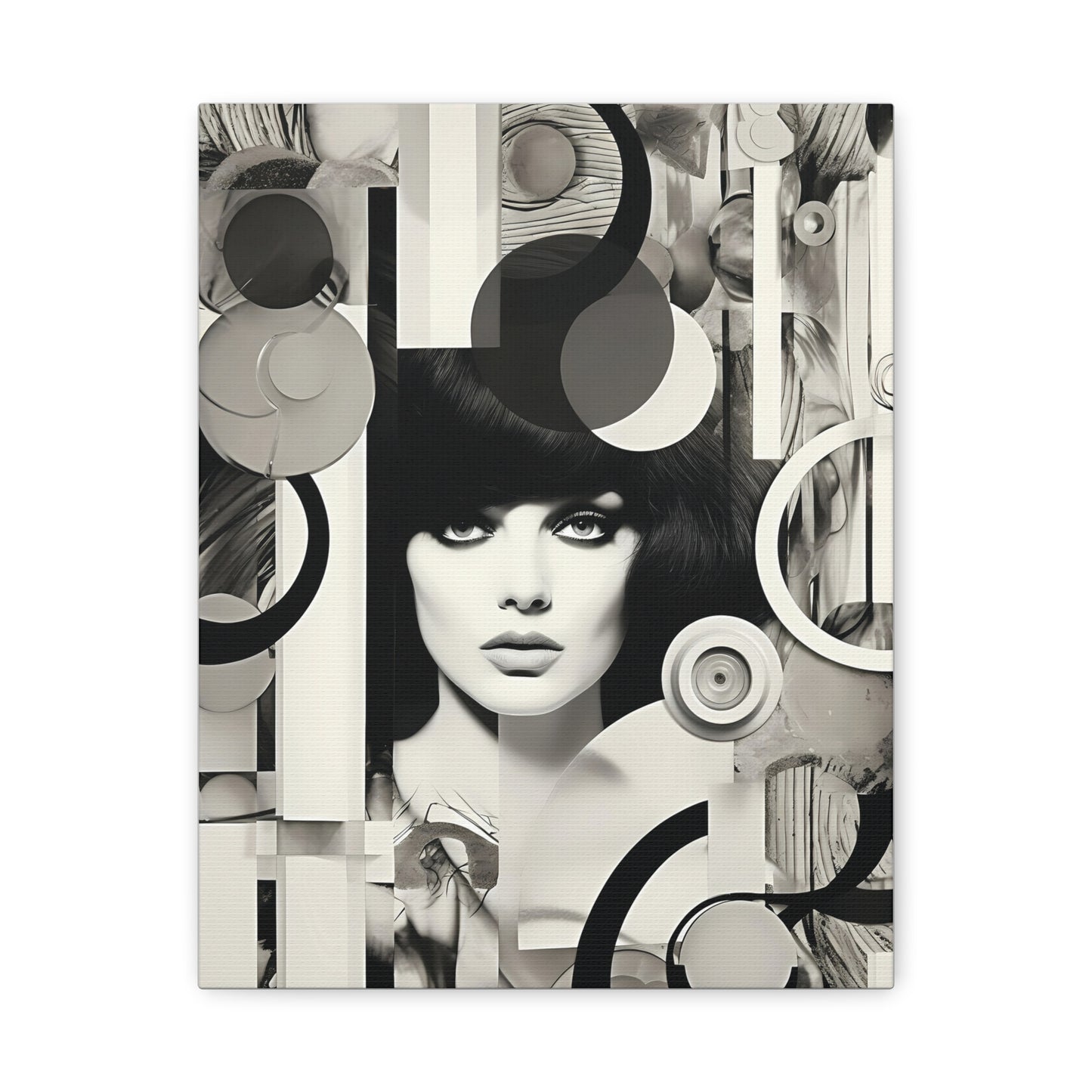 Modern Art Canvas Print, Black and White Wall Decor