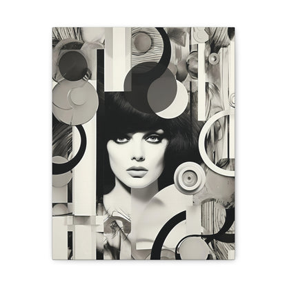 Modern Art Canvas Print, Black and White Wall Decor