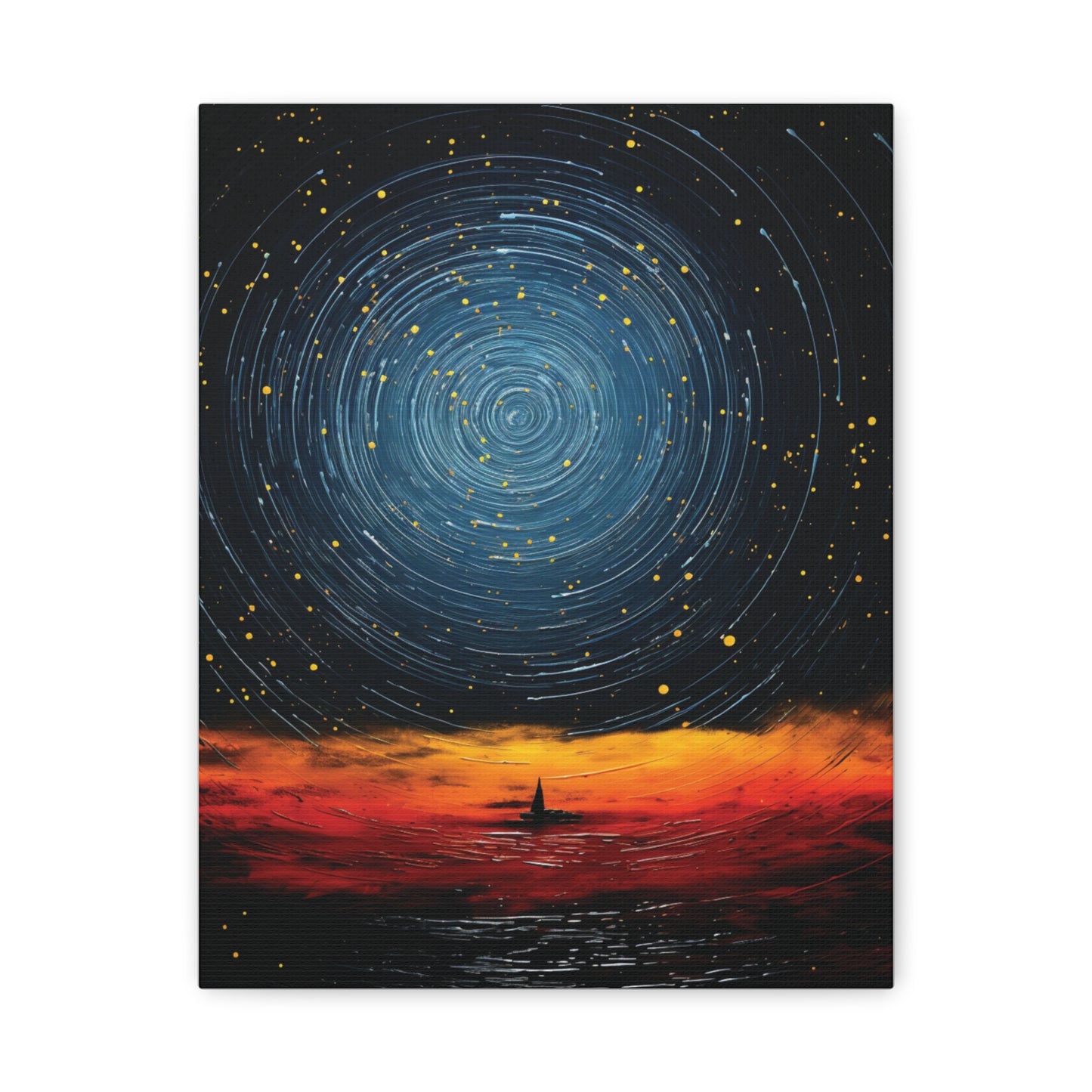 Sailing Through the Stars” — Abstract Night Sky Art