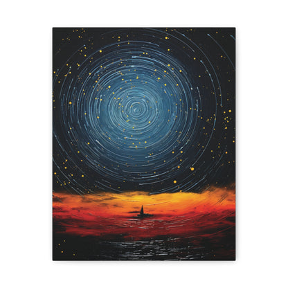 Sailing Through the Stars” — Abstract Night Sky Art