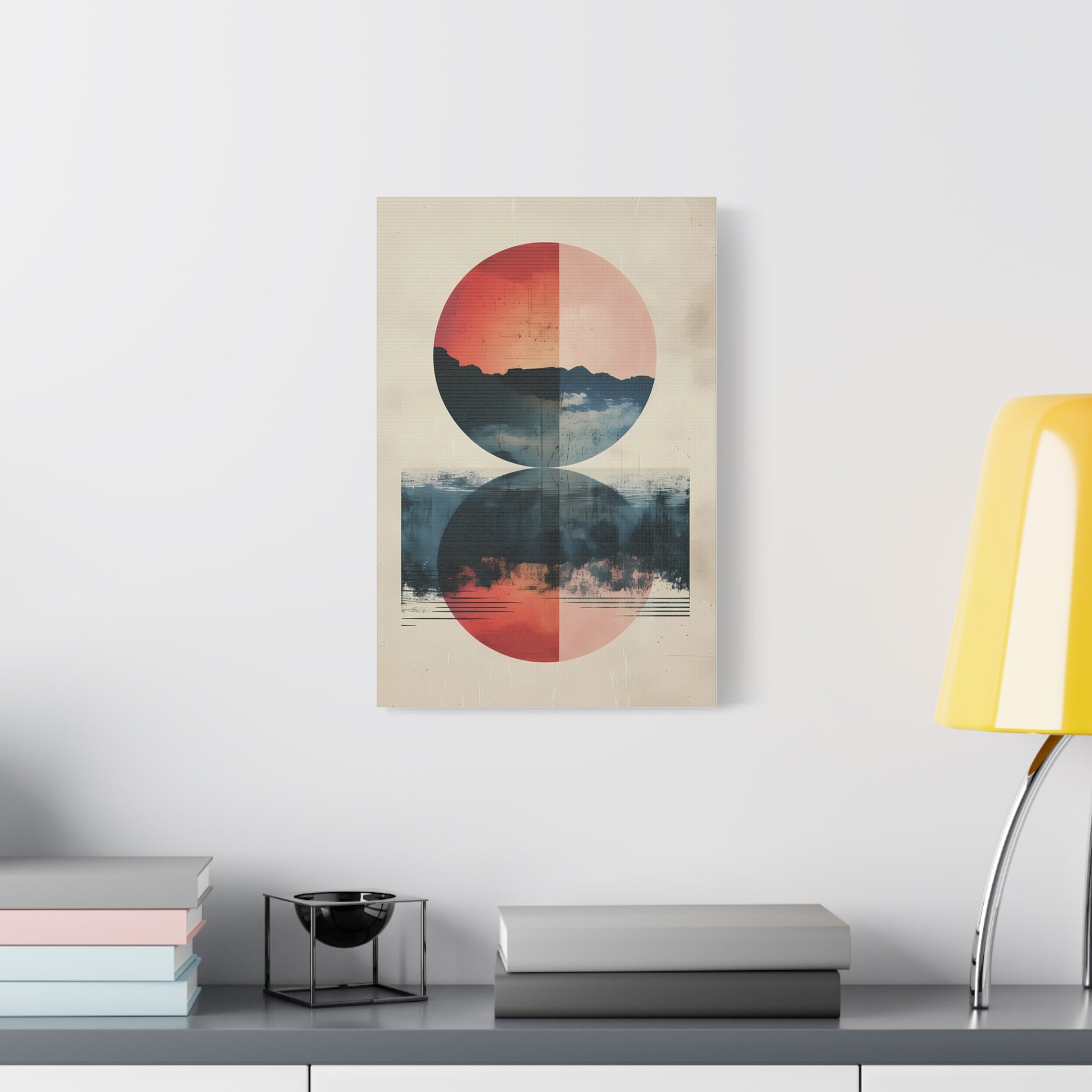 Abstract Sunset Reflection Matte Canvas Wall Art