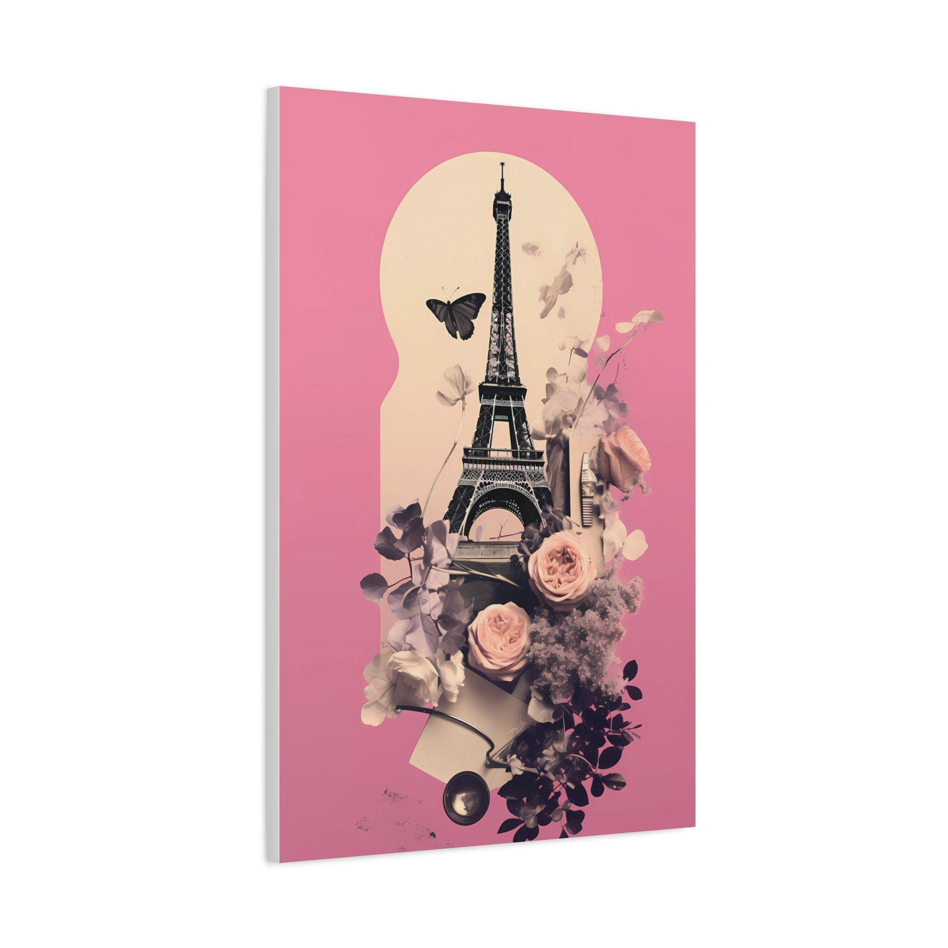 Parisian Floral Wall Art Canvas, Home Decor