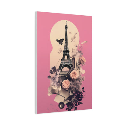Parisian Floral Wall Art Canvas, Home Decor