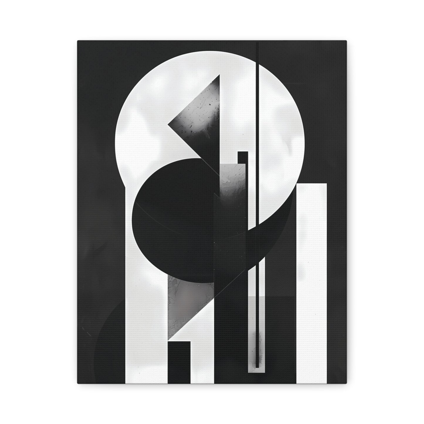 Geometric Symphony — Black & White Modern Poster