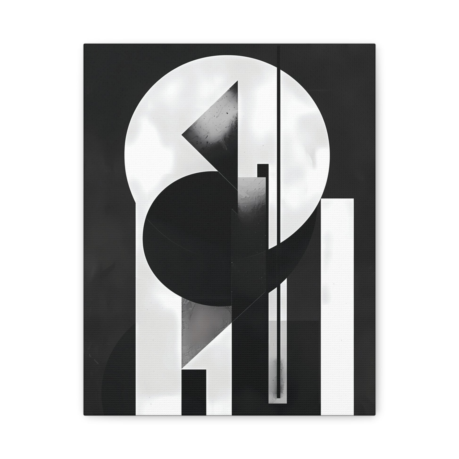 Geometric Symphony — Black & White Modern Poster