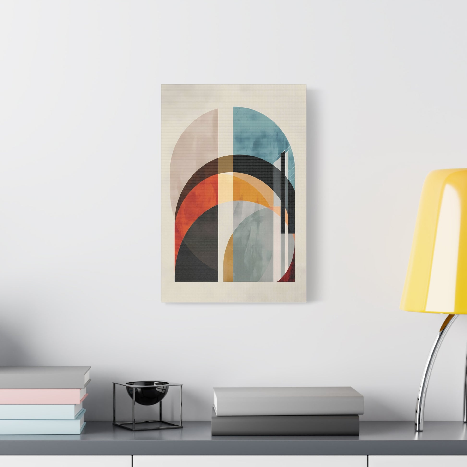 Abstract Archways Canvas Wall Art – Mid-Century Modern Stretched Print