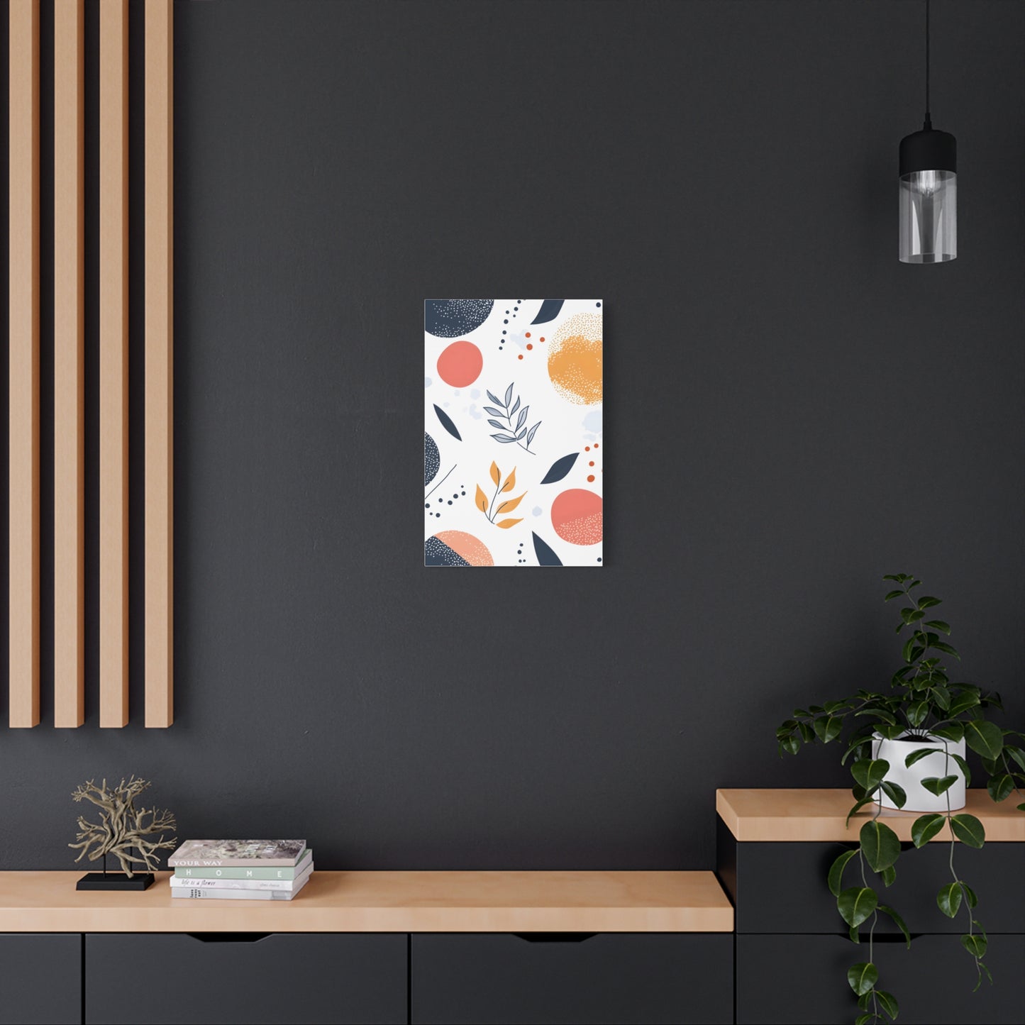 Abstract Botanical Canvas Print – Modern Floral Wall Art