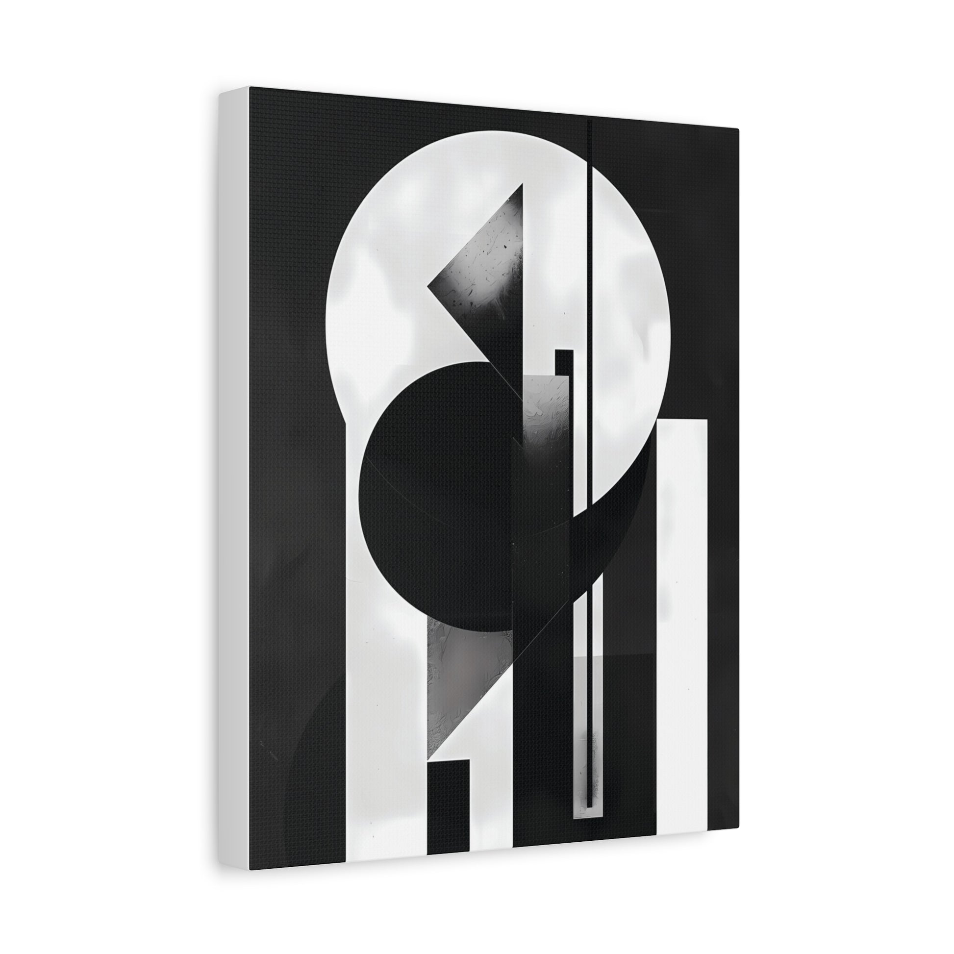 Geometric Symphony — Black & White Modern Poster