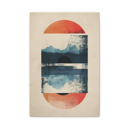 Abstract Sunrise Landscape Matte Canvas Print