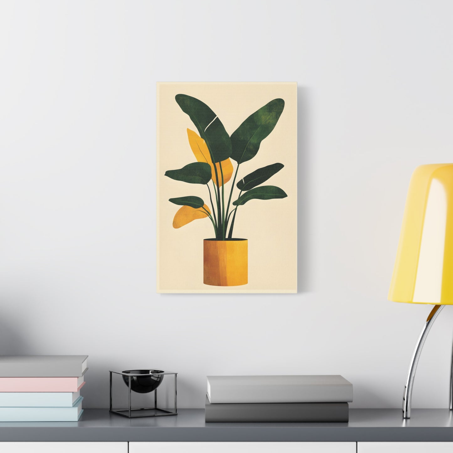 Stylish Matte Canvas Art, Modern Plant Wall Decor