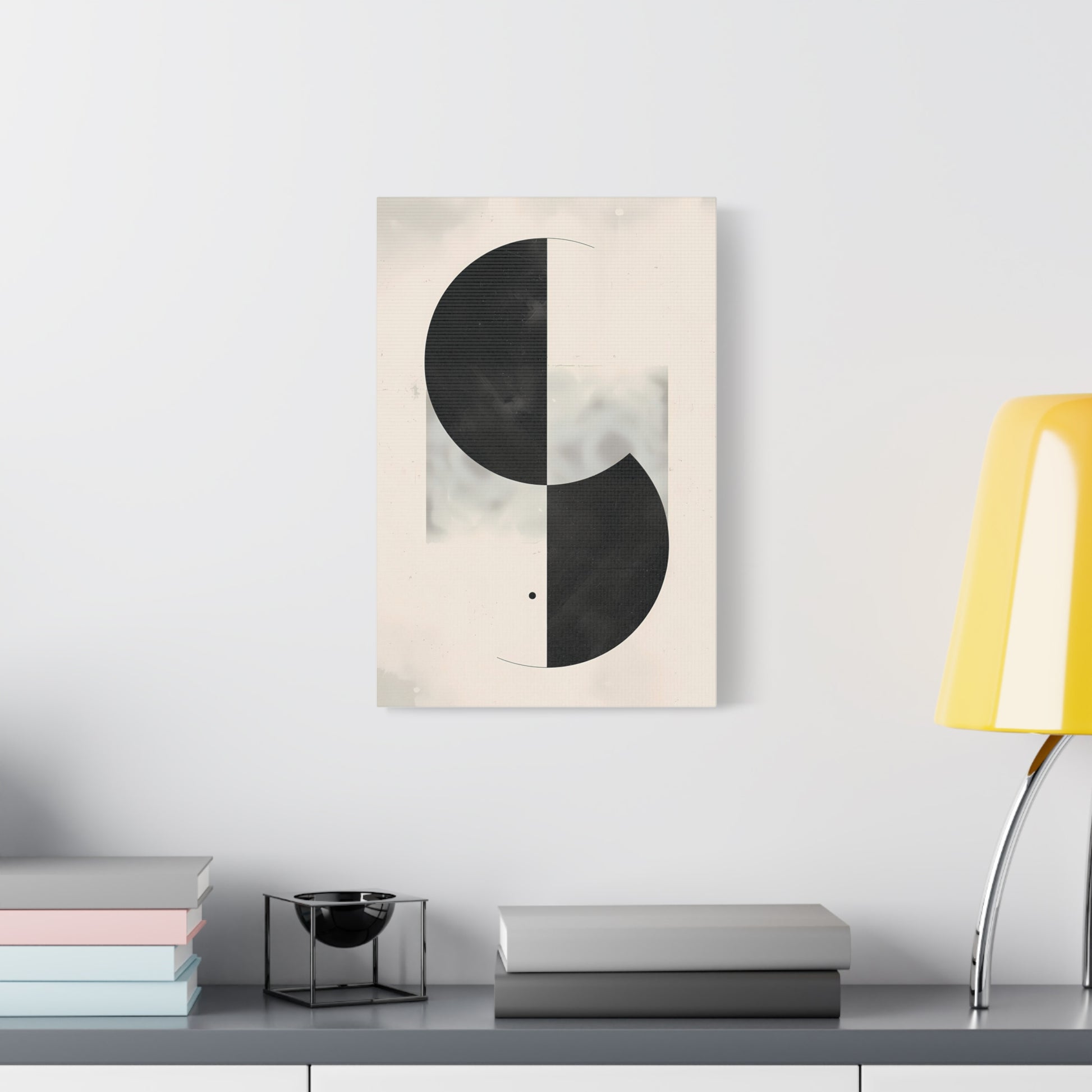 Duality — Black and White Abstract Circle Poster