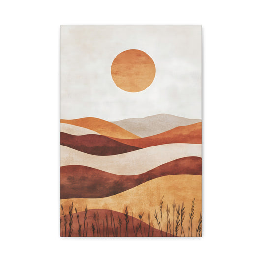 Boho Landscape Canvas Wall Art, Modern Home Decor