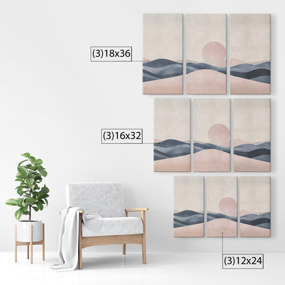 3 Piece Abstract Landscape Art