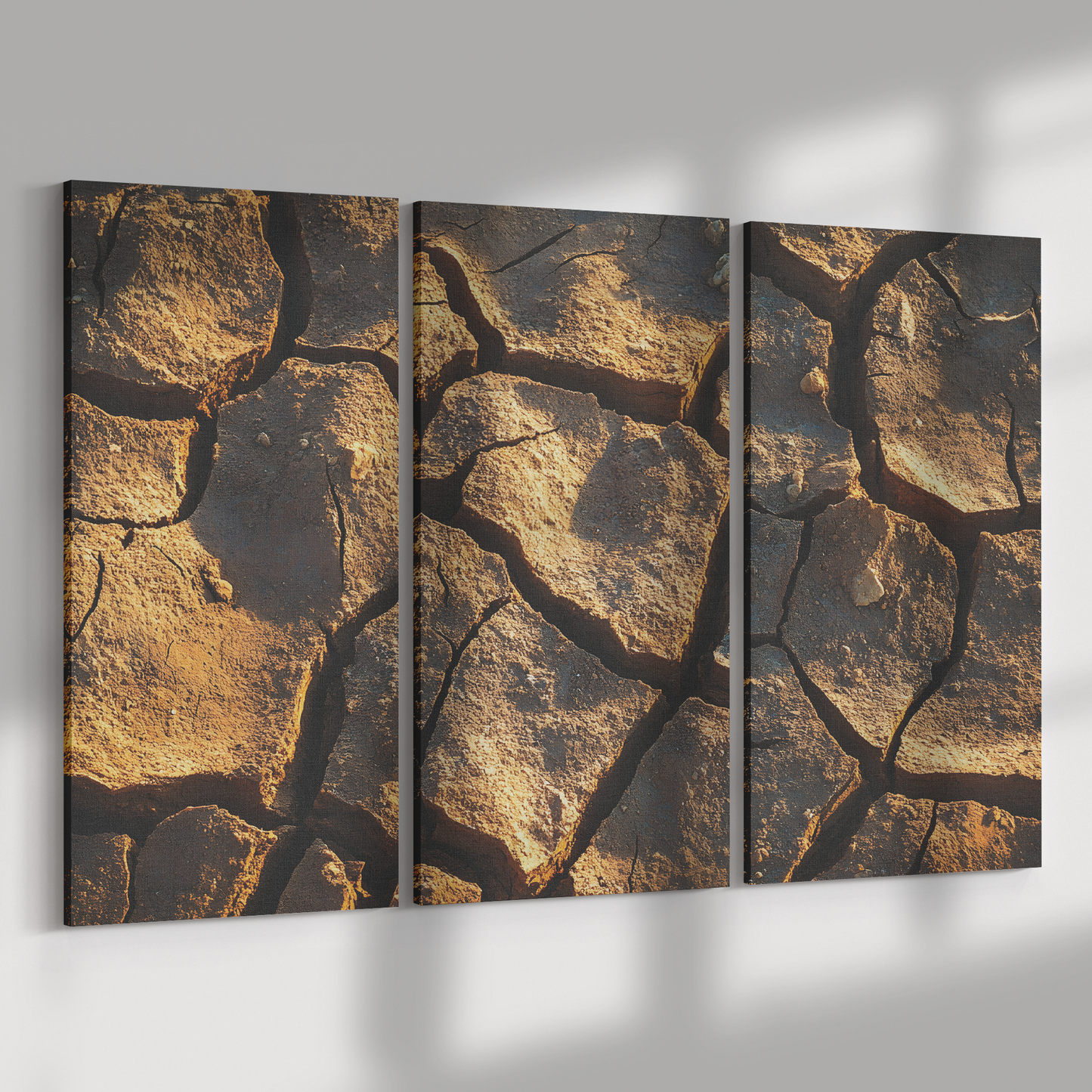 3 Piece Desert Fracture Canvas Art