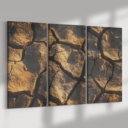 3 Piece Desert Fracture Canvas Art