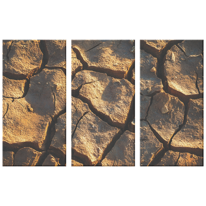 3 Piece Desert Fracture Canvas Art