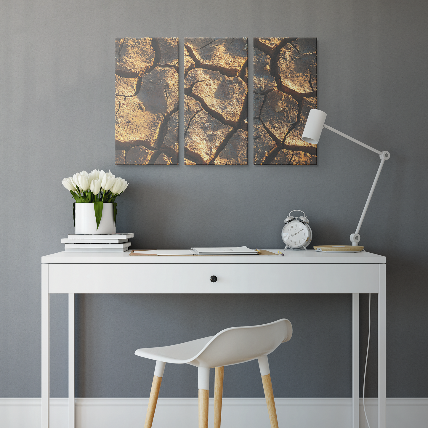 3 Piece Desert Fracture Canvas Art