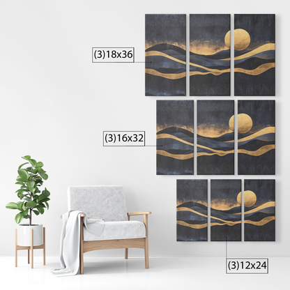 3 Piece Moonlight in the Mountains