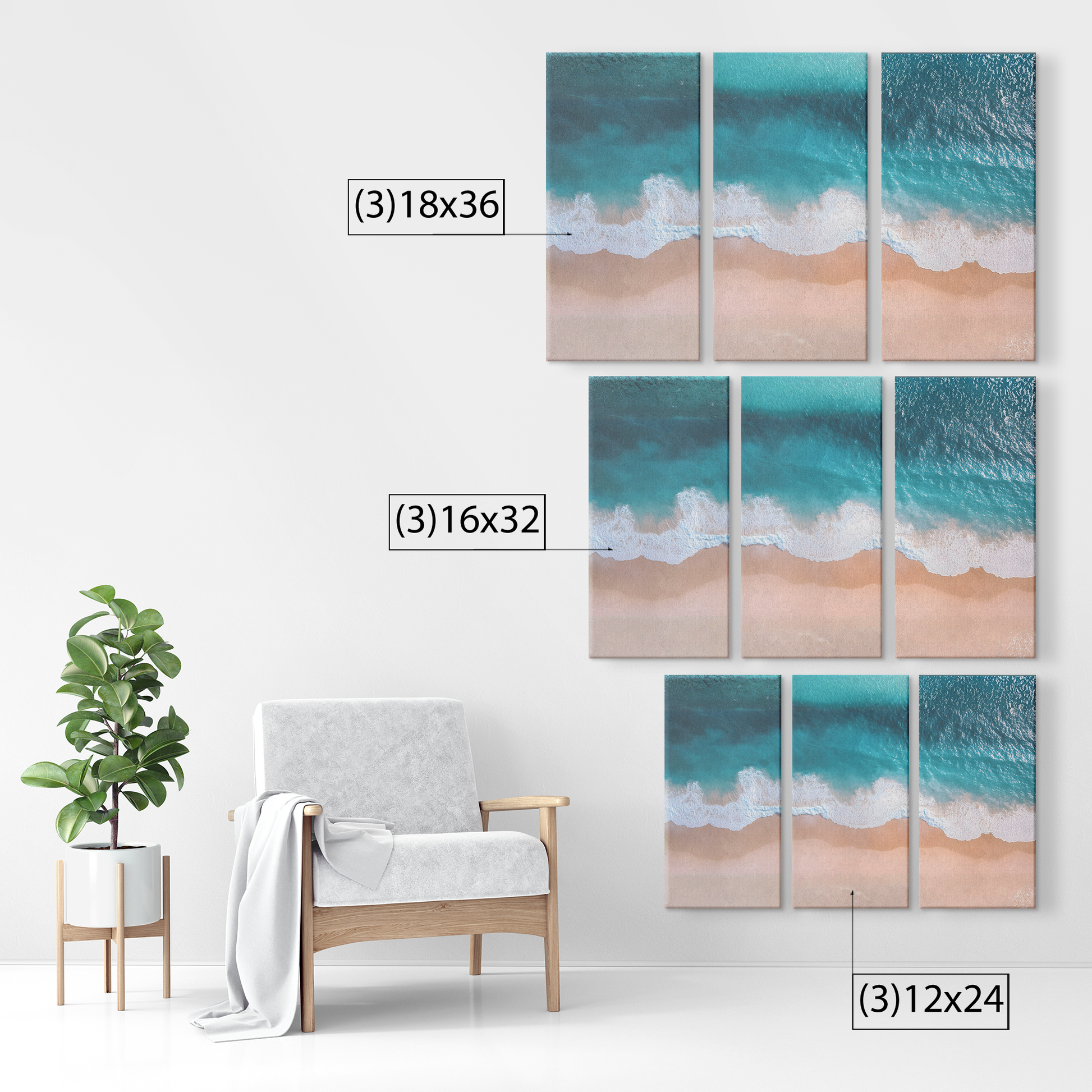3 Piece Ocean Canvas