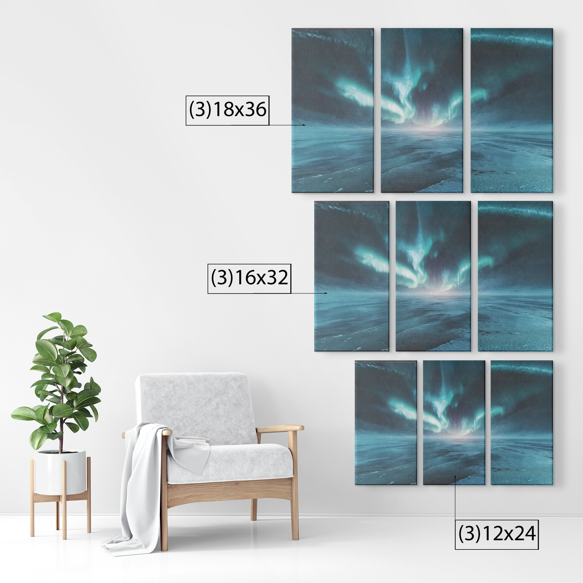 3 Piece Sky Canvas