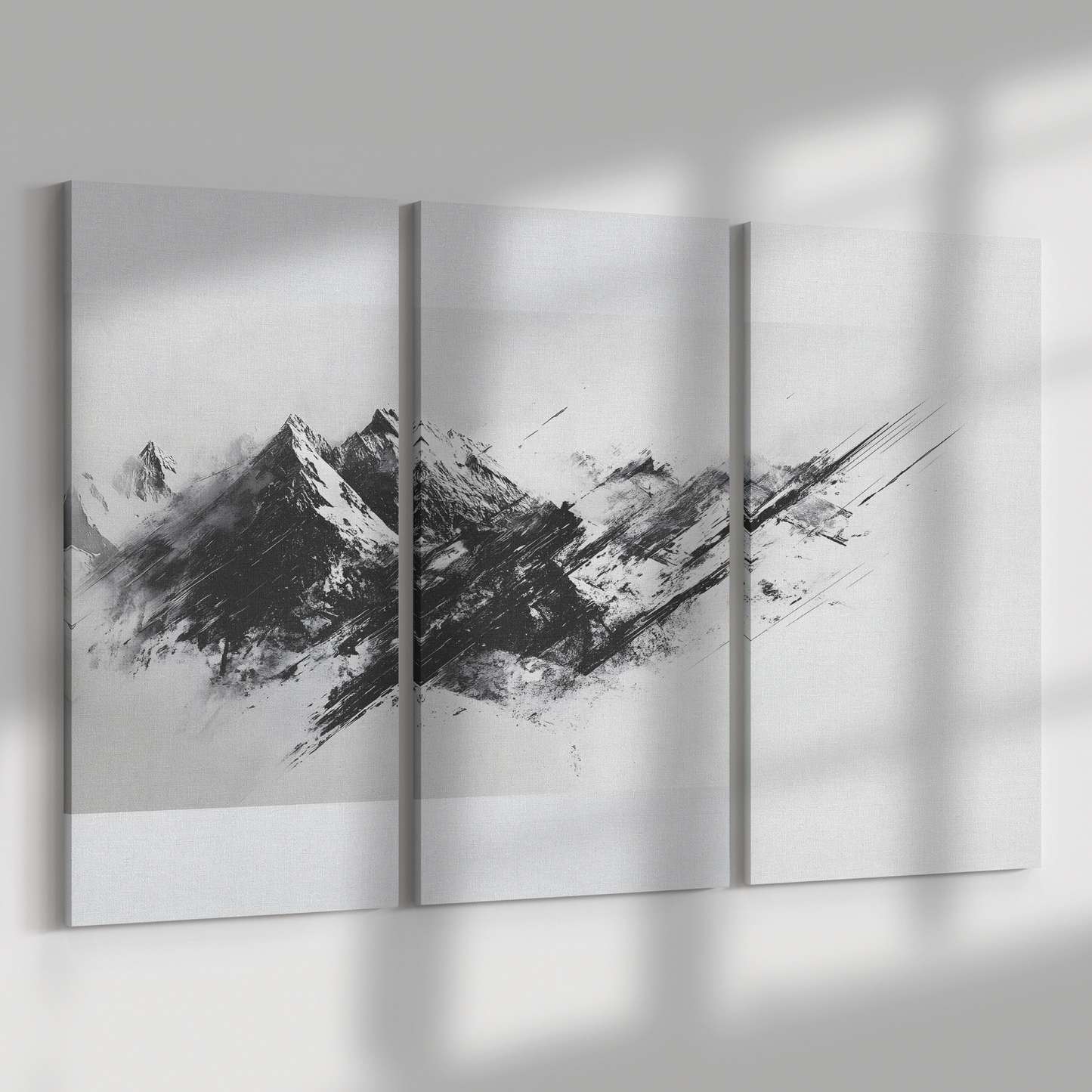 3 Piece Snow-Covered Mountain Art