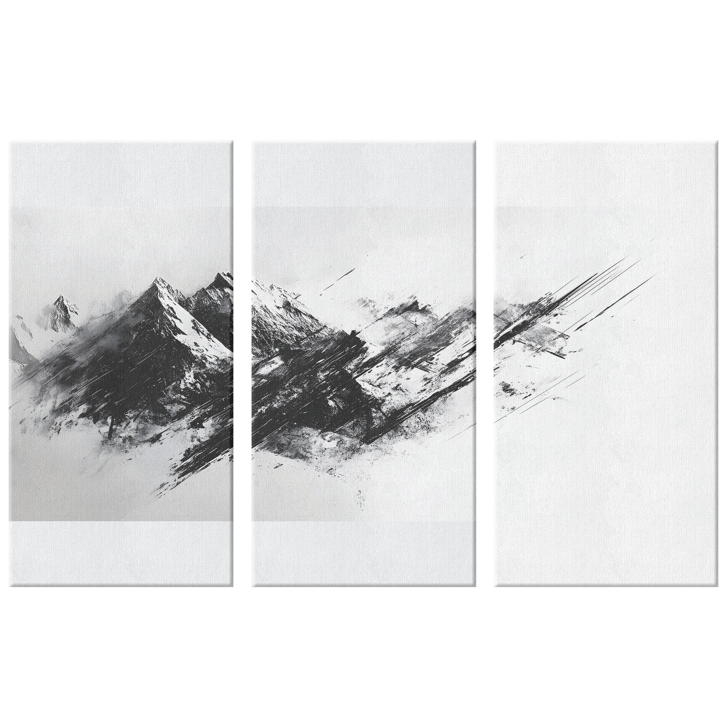 3 Piece Snow-Covered Mountain Art