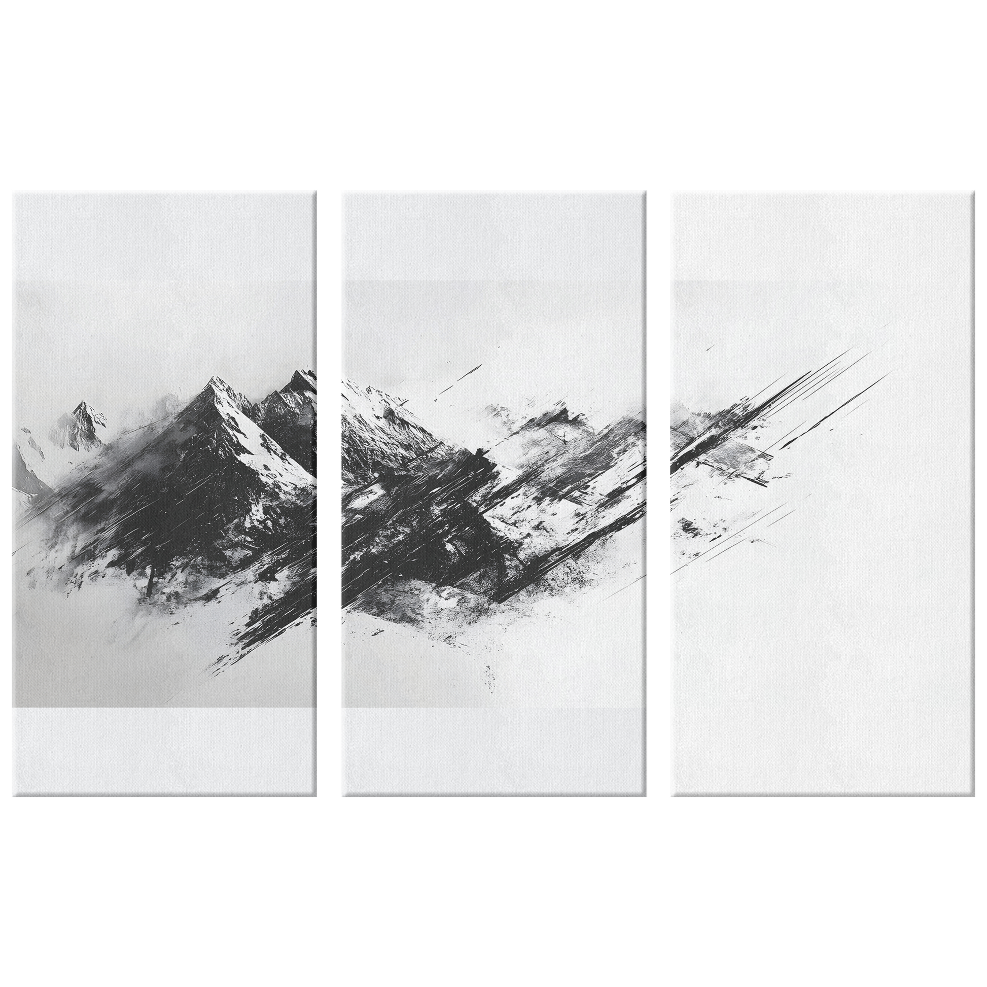 3 Piece Snow-Covered Mountain Art