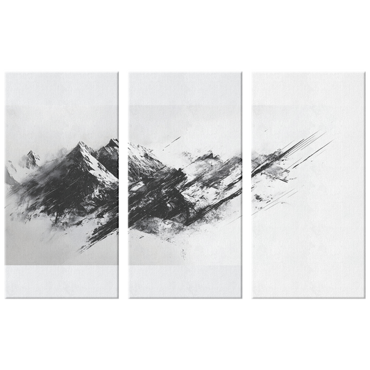 3 Piece Snow-Covered Mountain Art