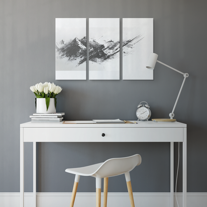 3 Piece Snow-Covered Mountain Art