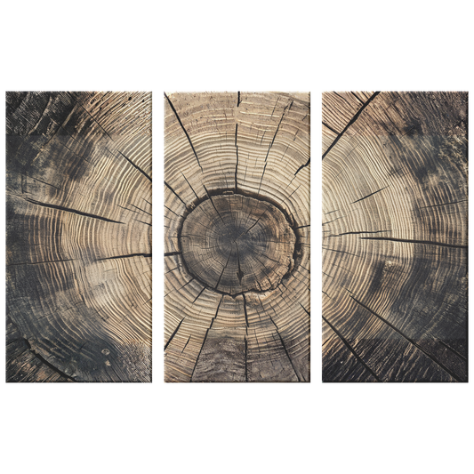 3 Piece peeling bark of a birch tree Art